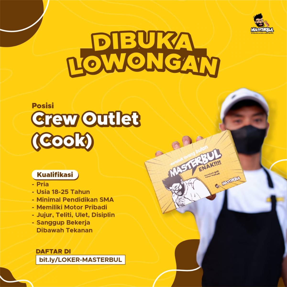 Lowongan Pekerjaan Crew Outlet (Cook) Masterbul